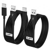 1~3 条 USB A 转 USB C 快速充电线，3 英尺/6 英尺长车载充电器 Type C 线，兼容 17 16 15 Pro/Pro Max/Plus，兼容三星 Galaxy S25 S24 S23 S22 S21 S20 S10 A55 A54 翻盖手机 - 黑色 - 查看 9