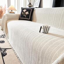 Manta de sofá de chenilla de espiga de doble cara, fundas comprimidas para sillones, fundas de sala de estar, funda de sofá, funda de chenilla multifuncional para las cuatro estaciones (negro y blanco, 180*130cm/70.8*51.1in) - Gris claro - Ver 3
