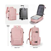 Airline Approved Expandable Waterproof Multifunctional Travel Backpack W02 - 咖啡棕 - 查看 4
