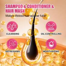 SUMIFANG Chebe Shampoo And Conditioner For Hair, Dry And Damaged Hair For Women- The Conditioner, Enriched With Chebe Powder, Jojoba Oil, Castor Oil, And Shea Butter, Deeply Moisturizes And Is Perfect For African Hair Types , - 白色 - 查看 6