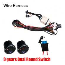 2pcs 4-Piece Carbon Fiber Seat Heating Pad, High/Low Temperature Adjustable, 3-Level Switch Controller, Universal Car Seat Heater Kit Fits 2 Seats - White - View 5