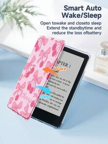 Ốp lưng Ebook họa tiết quả anh đào hồng tương thích với Kindle 6" thế hệ thứ 11 (phát hành năm 2024 và 2022) - Ốp lưng bảo vệ bằng TPU trong suốt siêu mỏng có chức năng tự động đánh thức/ngủ cho Kindle Paperwhite thế hệ thứ 12 năm 2024, có thể tùy chỉnh DIY - Dùng hàng ngày và làm quà tặng ngày lễ - Nhiều màu - Xem 6
