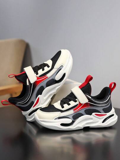 1双儿童男童秋季网面透气轻便校鞋运动鞋男童鞋6岁男童鞋男童鞋黑色运动鞋不同款式厚底运动鞋