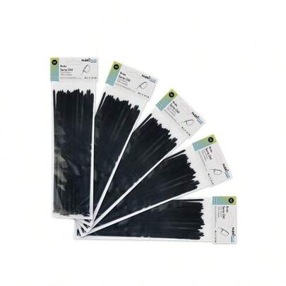 Bolsa 100 bridas util negras 2,5x150mm 100% nylon 66 resistentes y duraderas
