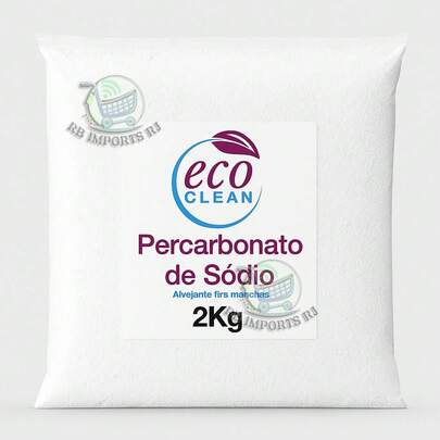 Alvejante Percarbonato de Sódio 100% Puro Limpeza Em Geral Tira Manchas Roupas Brancas 2kg