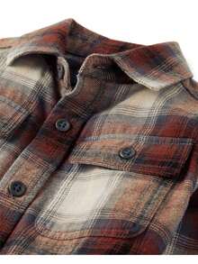 The Children's PLACE Kids Plaid Flannel Button Up Shirt - TERRA - 查看 2