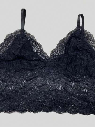 Cropped Renda Feminino Plus Size Top Alcinha Confortável Forro