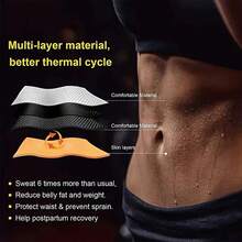1pc Women's Sports Waist Trainer, Waist Cincher, Sauna Sweat Waist Belt, Sports Fitness Waist Trimmer, Waist Shaper, Waist Slimming Belt, Abdominal Trainer - Black - View 4