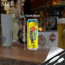 Twsted Tea Inspired Neon Sign For Wall Decor, Yellow Half & Half LED Drinks Light With Dimmable USB Switch, Fun Bar Sign For Man Cave, Pub, Game Room - Multi-color light - View 2