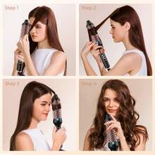 This 2-In-1 Thermal Brush Combines The Functions Of A Hair Dryer, Comb, And Styler In One. Featuring A 1.5-Inch Heated Round Brush Design, It Precisely Creates Bouncy Curls And Voluminous Root Lift, Letting You Achieve Salon-Worthy Blowout Styles Effortlessly At Home.Global Universal Dual Voltage, Suitable For All Hair Types.