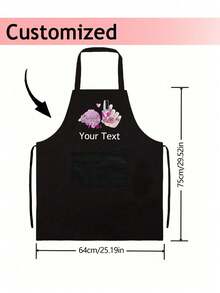 1pc Custom Fashion Nail Polish Printed Apron,For Home Cooking Baking BBQ DIY Use,Dad Father Men Women Custom Name Logo,Chef Cooking Kitchen Apron,Personalized Kitchen Apron,Custom Logo Name Chef Cooking Apron Perfect For Mom Husband Girlfriend Boyfriend Father's Day,Mother's Day,Birthday Anniversary Graduation Wedding Love Unique,Home Harmony
