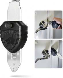 Cerradura de Puerta Portátil Guard Dog Security Blocklock, Cerraduras de Puerta de Hotel para Viajeros, Resistente, Duradera,  para Puerta de Apartamento,  para el Hogar - Negro - - Ver 1