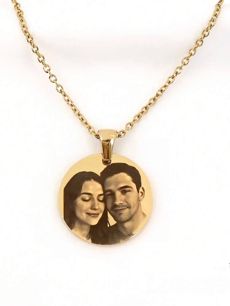 1件定制人像刻字圆形照片吊坠项链 | 不锈钢定制手写文字十字架项链 | 纪念十字架圆形照片项链 | 定制礼物 | 朋友项链 | 手工项链 | 定制项链 | 周年纪念礼物 | 个性化礼物 | 母亲节礼物 | 女友礼物 | 简约项链 | 生日礼物 | 结婚礼物 | 纪念礼物 | 定制刻字照片项链，永恒的爱 - 瓜子扣O字鏈 - 查看 8