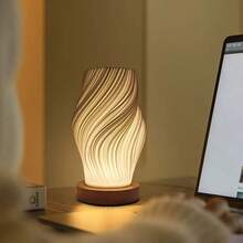 Adjustable Lighting Modern Desk Lamp With Wooden Base, USB Powered, Button Control, Suitable For Bedroom, Living Room, Dorm Decor And Lighting - Modern Table Lamp | Modern Desk Lamp | Wooden Base Lamp