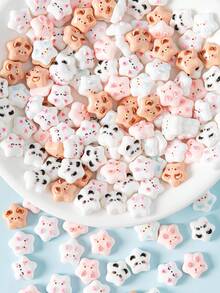 20/30/50Pcs Mini Kawaii Cat Bear Star Slime Charms Assorted Cute Decoden Embellishments, Cute Slime Accessories, Panda Rabbit Star Bulk Flatback Resin Charm For Phone Junk Case,Scrapbooking Crafting, Nail Art Craft & DIY Decoration
