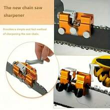 A Portable Chainsaw Sharpener (With 5 Grinding Heads), Chainsaw Sharpening Kit, Quick Chainsaw Sharpening Tool, Portable Hand Crank Chain Grinder, Electric Chainsaw File/Sharpening Accessories, Suitable For All Kinds Of Chainsaws