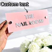 Signalétique acrylique 3D personnalisée pour portes/murs avec supports de montage, idéale pour les salons modernes, les spas, les cliniques et les espaces commerciaux.