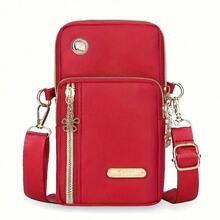 Women's Multi-Layer Sports Arm Bag - Nylon Crossbody Phone Bag With Zipper Closure, Stylish Shoulder Strap - màu đen - Xem 6