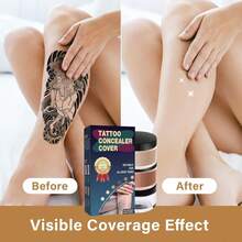 Tattoo Cover Up, 2 Colors, Waterproof & Sweatproof Tattoo Cover Up Makeup, Suitable For Vitiligo, Dark Spots, Scars - 2 Colors - View 8