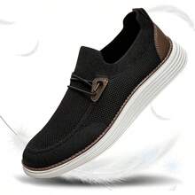 Mens Slip On Loafers Boat Shoes Non Slip Walking Shoes Running Shoes Fashion Sneakers For Men Comfort Lightweight Breathable Casual Office Shoes-20256688 - 黑色 - 查看 8
