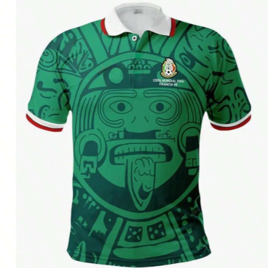 Jersey retro copa mundial 98Camisetas de fútbol para Hombre - Verde - Ver 1