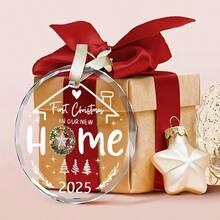 1 buc cadouri de casă nouă, primul Crăciun în casa noastră nouă, ornament din sticlă decorare casă nouă, cadou de casă nouă, decorațiune agățată de Crăciun, decorațiune de brad, cadou creativ pentru casă nouă, decorațiune de Crăciun