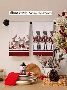 2pcs/4pcs/8pcs Christmas Tree, Christmas Cabin Pattern Kitchen Towels, Christmas Gift Box Pattern Bathroom Towels, Christmas Outdoor Party Towels, Christmas Home Decor, Christmas Kitchen Decor, Modern Style, Quick Drying, Super Soft Microfiber Material, Rectangular, 15.75IN*23.62IN/40*60CM Digital Printing Pattern, Suitable For Outdoor Party Decoration, Christmas Holiday Gifts