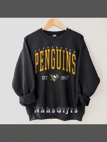 Pittsburgh Hockey Sweatshirt, Pittsburgh Hockey Crewneck, Retro Pittsburgh Hockey Sweatshirt, Pittsburgh Penguins Sweater, Hockey Fan Gifts