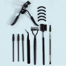 6 In 1 Eyelash Curler Set Eyebrow Brush Kit For Women With Lash Curler, Eyelash Comb Seperator, Eyelash Tweezers,3 Mascara Brushes, 5 Silicone Refills Pads For Lash & Brow,Cheap,Stocking Stuffers,Makeup,Makeup Tools,Cheap Stuff,Gifts,Gifts For Women,Christmas Gifts