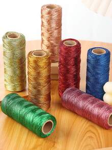 1Roll Gold And Silver Metallic Wire, Hemp Rope, Hang Tag Cord, Decorative Accessories For DIY Christmas Decorations, Gift Wrapping, Jewelry, Party Supplies, Art Crafts, Sewing, Suitable For Father's Day, Mother's Day, Graduation, Christmas, Birthday Parties