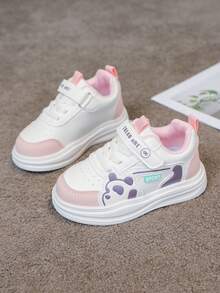 1 Pair Toddler Shoes, Cute Panda Cartoon Canvas Shoes For Girls, Non-Slip Soft Bottom Children Shoes For Boys, Spring/Autumn New Design - Pink - View 4