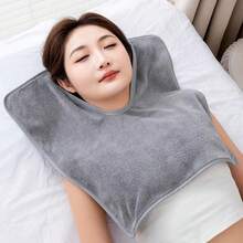 1pc Spa Massage Pillow Cover With U-Shaped Neck Support & Cut-Out Design - Soft Plush Machine-Washable Durable Facial Cushion For Salon, Spa, Home Use