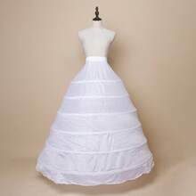 1 pieza Enagua de crinolina minimalista y de talla grande para vestido de novia, vestido de fiesta, actuación, con cintura con cordón, falda deslizante de tul versátil y de varios colores