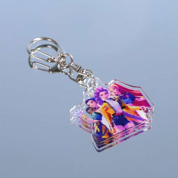 H/Untrix Movie HD Double-Sided Acrylic Keychain | K-Pop D Emon Hunters Merch | Perfect Gift For Fans & Collectors,Rumi,Mira,Zoey,Jinu,Albus/Abby,Lion Baby,Mystery,Romance