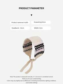 1 Stück Acryl Ohrenschützer, Damen Outdoor Ohrenwärmer, koreanische Mode vielseitig gestrickter Ohrenwärmer mit Zugband, faltbares & verstellbares Design für kleine Gesichter