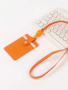 Multi-Slot Zipper Card Holder Wrist Strap Phone Lanyard ID Badge Holder Braided Leather Card Case For Work ID Employee ID Bank Card Bus Card Student ID For Women Wallet Mini Wallet Purse Wallet Card Wallet - Multicolor - View 10