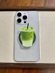 Coffee Latte Magnetic Phone Holder, Suitable For Magnetic Phone Cases, Slouchy Desktop Stand, Compatible With Smartphones Compatible With IPhone, Android Phone, Gift For Birthday, Family, Friends Push-Pull Phone Grip Phone Accessories - 彩色 - 查看 3