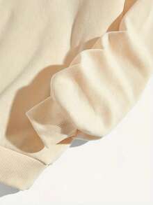 Funny Print Thermal Lined Pullover Sweatshirt Sweatshirt For Young Girls, Warm & Comfortable For Autumn/Winter