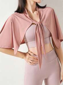 2件/1件 - 女士丝滑速干防晒可调节披肩、腰带、围巾、运动打底裙、防尴尬防眩光、遮盖臀部、让您看起来更苗条的连体裙、健身瑜伽服、女士裹臀裙、健身瑜伽系带披肩、跑步裹臀防眩光短裙、外裹裙