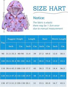 SEAUR Niños Pequeños Niñas Chaqueta Estampado Dibujos Animados Chaqueta Cortavientos Ligera con Capucha Cremallera Cortaviento Ropa de Exterior - Violeta- Mariposa - Ver 6