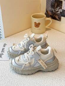 1 Pair 2025 Autumn New Soft Sole Non-Slip Wear-Resistant Breathable Mesh Casual Shoes For Kids