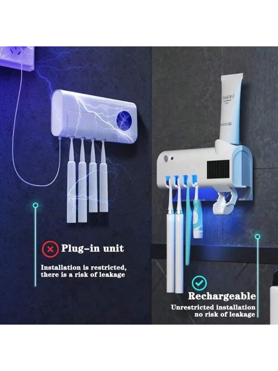 RAF قاعدة فرشاة أسنان معقمة بالأشعة فوق البنفسجية...