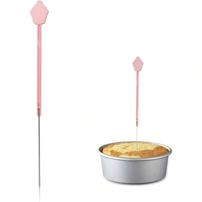 Cake Tester Foldable Stick Baking Doneness Stainless Steel Needle Testers Cake Pasta Bread Cookies Kitchen Gadgets Sugar Stir Stick Baking Leveler Lifter Fun Baking Accessory