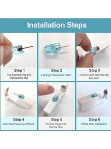 Disposable Sterile Ear Piercer (Second-Generation Ear Piercing Tool), Paired With Spare Titanium Steel Ear Studs, Is A Tool Set For Self Piercing Ears - Silver - View 7