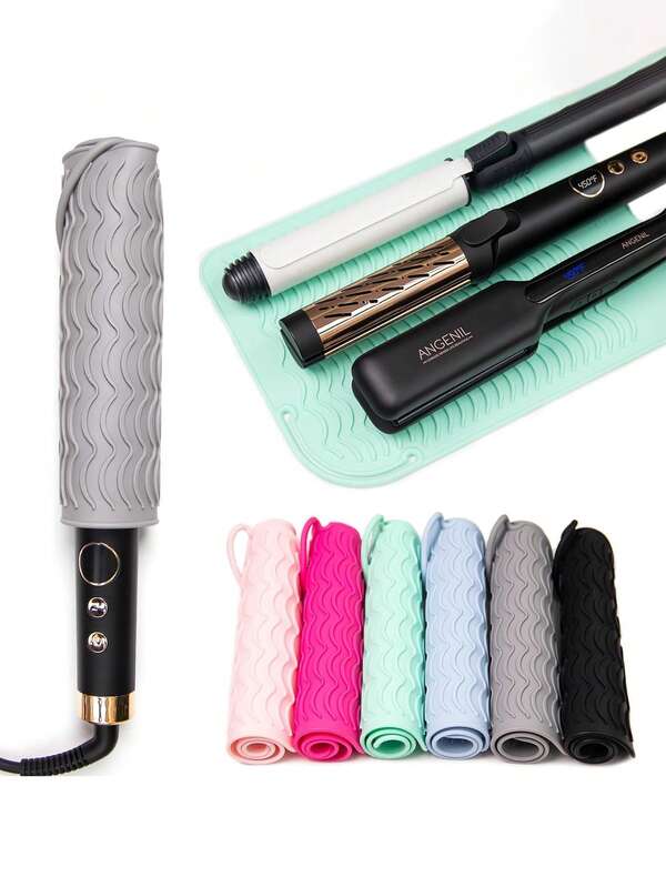 1PC Hair Styling Tools, Straightener Heat Insulation Mat, Curling Iron Heat Insulation Cover, Hair Salon Special Flat Iron, Anti - Slip And Anti - Scald Silicone Mat(Small Size,21cm*15.5cm,8.27inch*6.1inch)