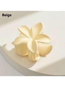 4/1pc Elegant Solid Color Matte Flower Hair Claw Clips, Milk Tea Sweet Freesia Flower Hair Claw,Fashionable Non-Slip Hair Grippers, Hair Claw For The Back Of The Head. Suitable For Women And Daily Wear,Comfortable And Lightweight Elegant Hair Accessories Elegant Hair Clips Winter Hair Clutch