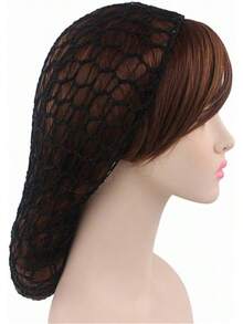 Women Soft Rayon Snood Hat Hair Net Crocheted Hair Net Mix Colorshalloween - FW-12-卡其色 - 查看 9