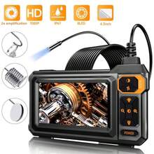 4.3" LCD Screen Endoscope Camera With Light, 16.5ft Flexible Snake Camera, USB Rechargeable, Ideal For DIY Home And Factory Inspection, 1080P HD Endoscope Camera