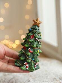 1 件迷你圣诞树装饰、桌面装饰、节日派对用品 - 彩色 - 查看 5