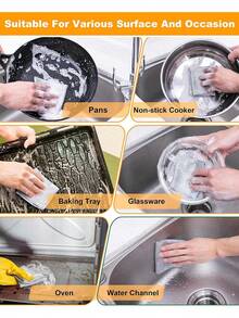 5/10/20/30/50 قطعة من أقمشة التنظيف السلكية المعدنية الفضية ذات الطبقتين، مناشف غسيل الأواني والأطباق والمقالي، قماش لا يلتصق به الزيت للمطبخ